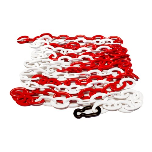 PLASTİK ZİNCİR (KIRMIZI-BEYAZ) 8MM