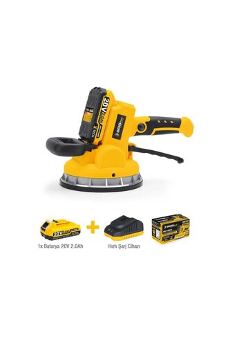 AKÜLÜ SERAMİK-GRANİT TİTREŞİMLİ VANTUZ 180mm 20V 1*2,0Ah SGS (5415)