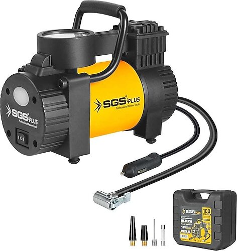 ARAÇ HAVA KOMPRESÖRÜ 12V 100PSI (BASINÇLI GÖSTERGELİ) SGS (5390)