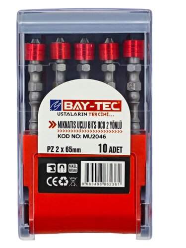 BAYTEC MIKNATIS UCLU BİTS ÇİFT YÖNLÜ PZX65M